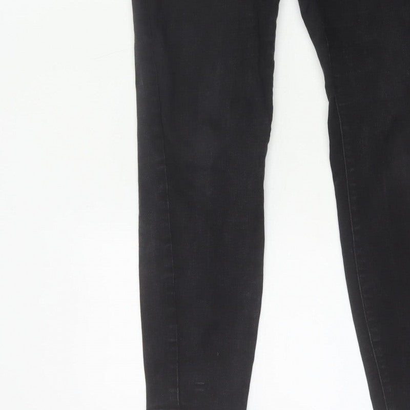 Next Women Black UK 14R High Rise Skinny Stretch Jeans 5 Pocket