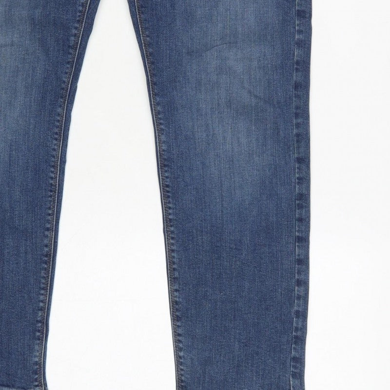 Additional view of M&S Men’s Blue 32W 29L Slim Fit Tapered 5-Pocket Jeans