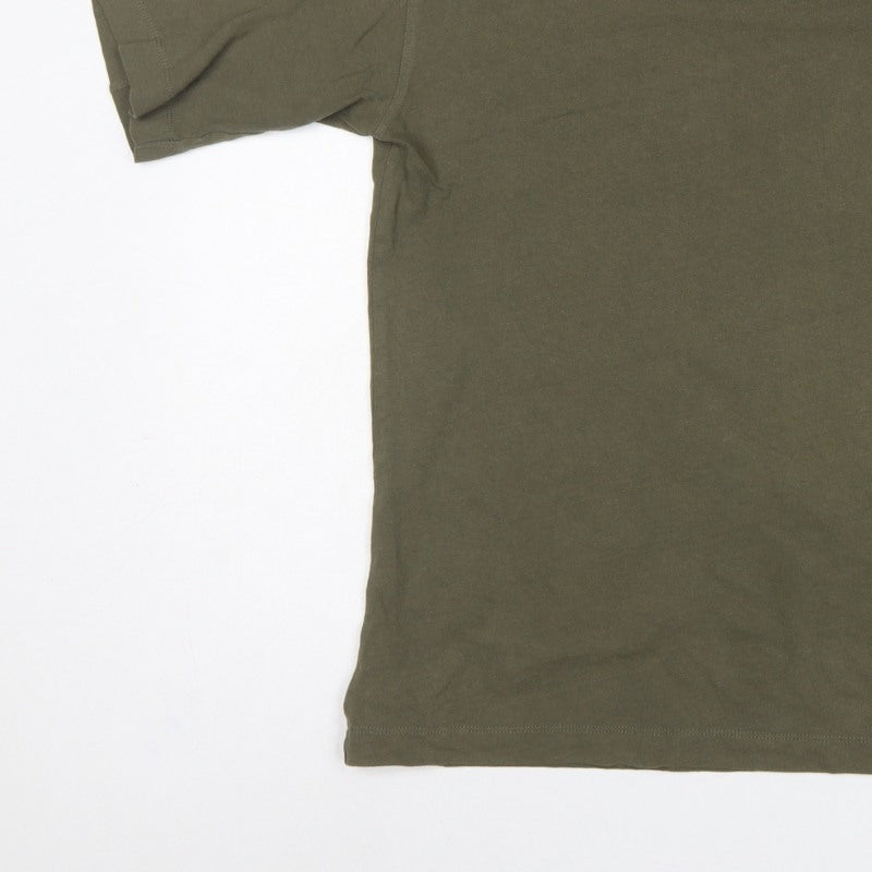 Topshop Women Green XS Basic Cotton Raglan Short Sleeve T-Shirt