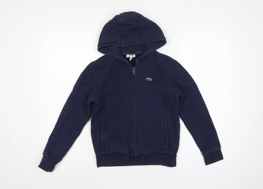 Lacoste Sport Boys Blue 12 Years Full Zip Hooded Logo Hoodie