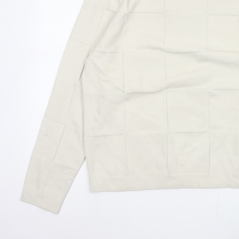 Additional view of Marks & Spencer Autograph Men’s Ivory XL Geometric Knit Jumper