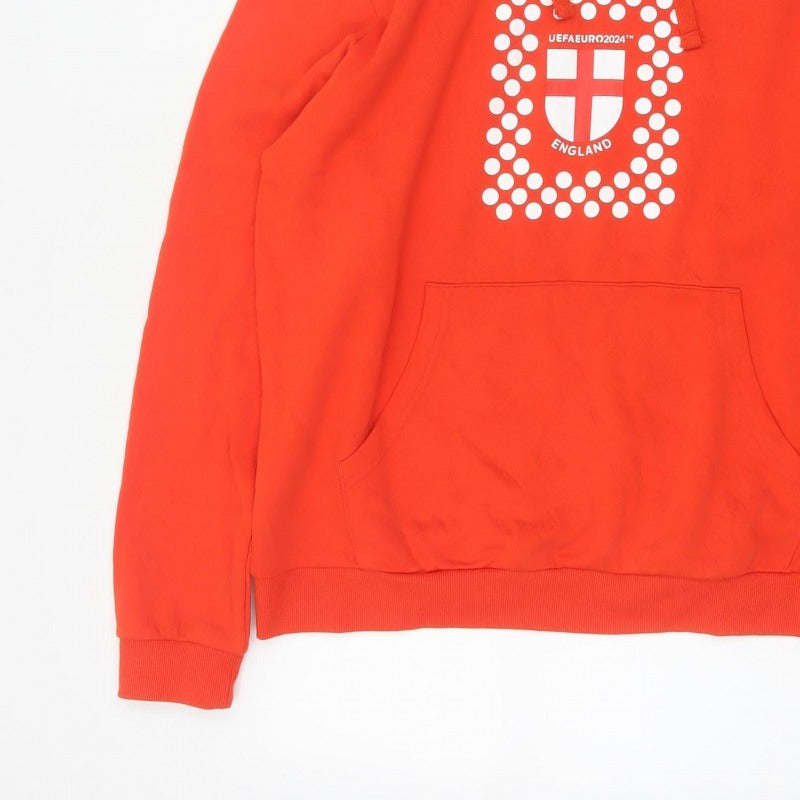 Additional view of UEFA Euro 2024 Men’s Red L Pullover Hoodie England Football Graphic