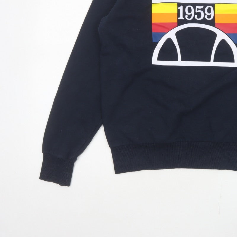 Ellesse Men’s Blue M Pullover Crew Neck 1959 Logo Sweatshirt