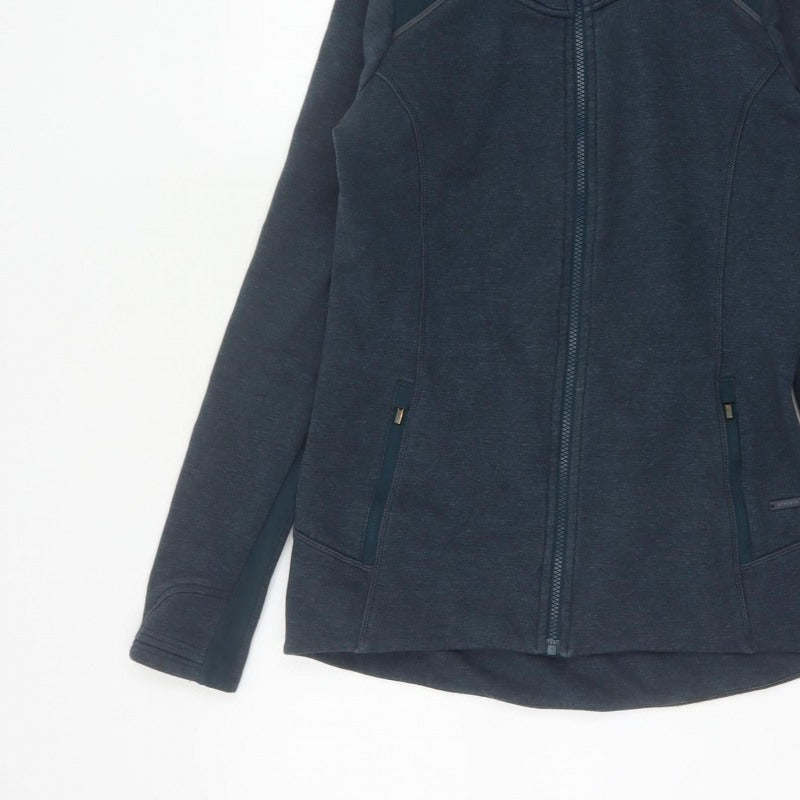Athleta Women’s Blue S Full Zip Hooded Fleece Sweatshirt Zip Pockets