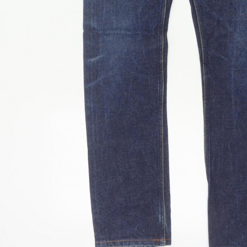 Additional view of Reiss Men’s Blue 28 Straight Dark Wash 100% Cotton 5-Pocket Jeans