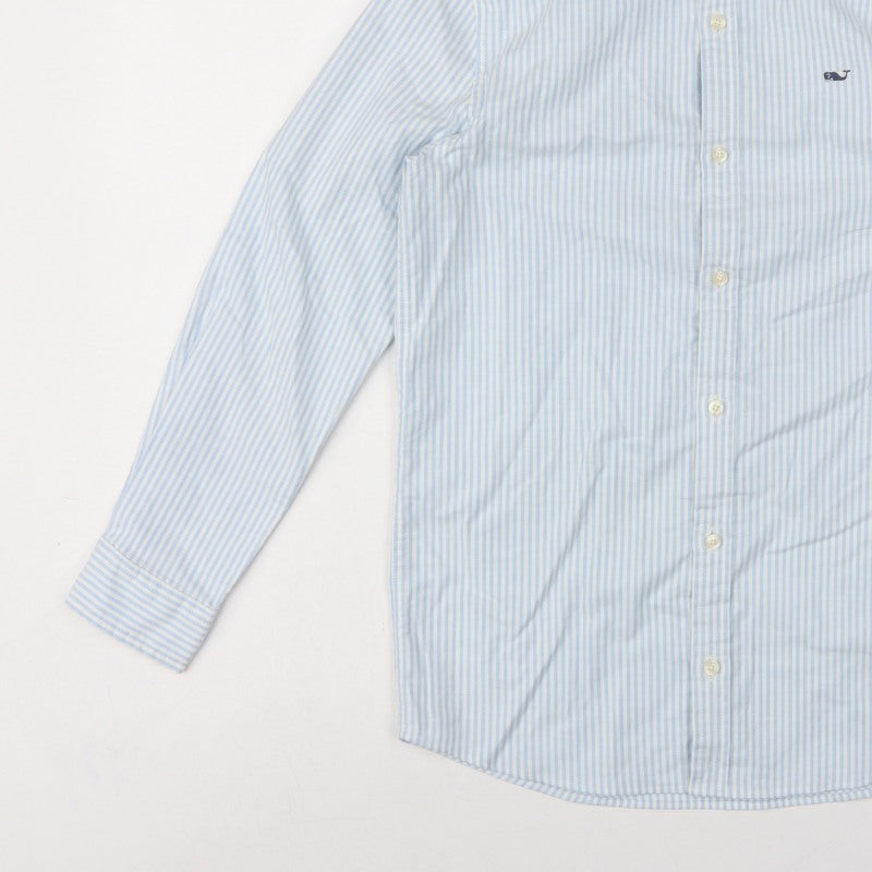 Additional view of Vineyard Vines boys’ blue white stripe m 12-13 long sleeve shirt