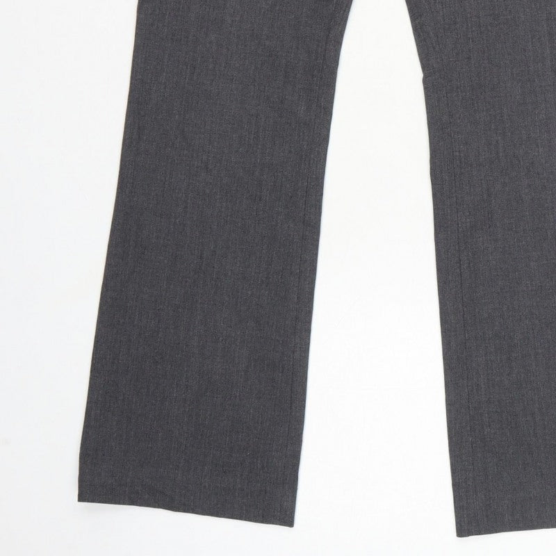 H&M Women Grey UK 10 Straight Leg Dress Trousers Workwear