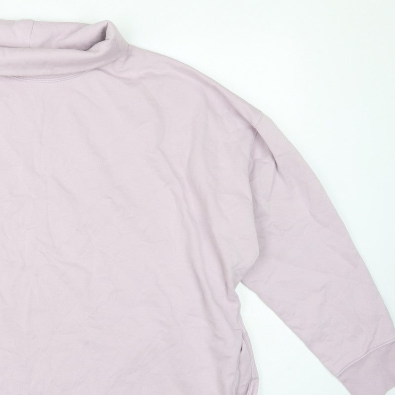 GAP Women Pink XL Oversized Cowl Neck Pullover Sweatshirt Pockets