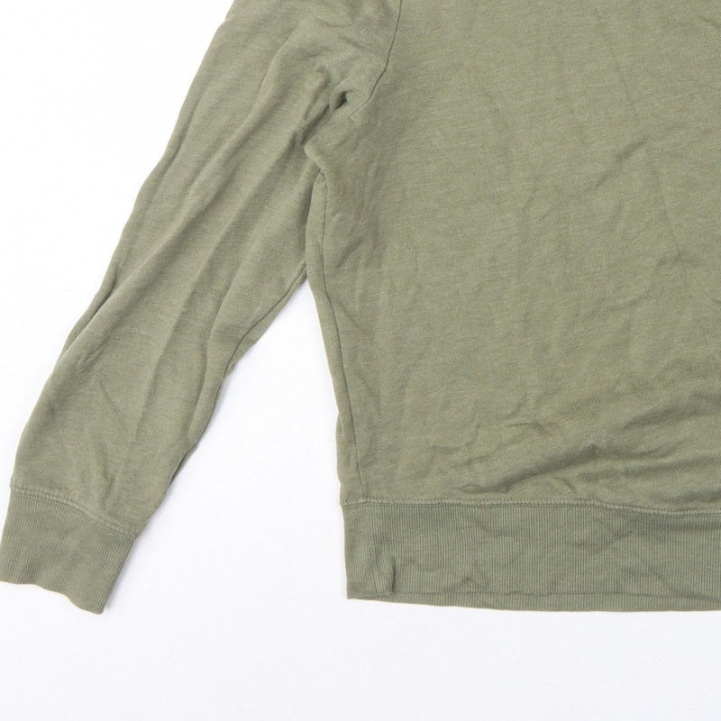 Calvin Klein Men Green M Pyjama Top Cotton Blend Logo Sleepwear