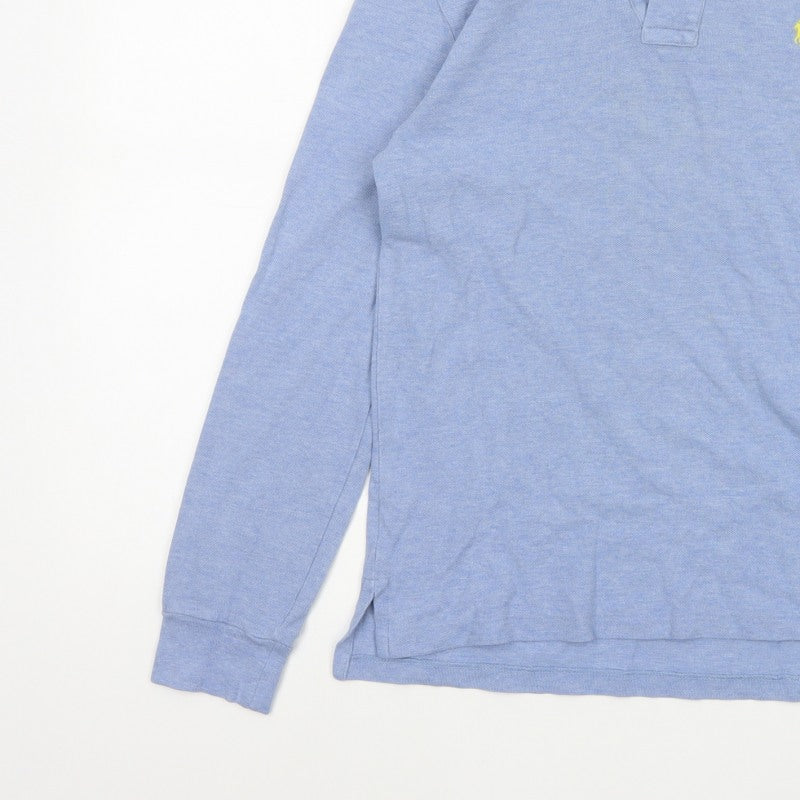Polo Ralph Lauren Boys Blue 14-15 Years Long Sleeve Cotton Polo Shirt