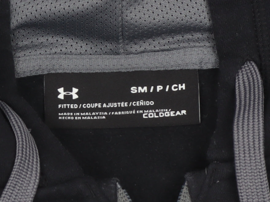 Under Armour Men’s Black S ColdGear Full Zip Hooded Fitted Hoodie
