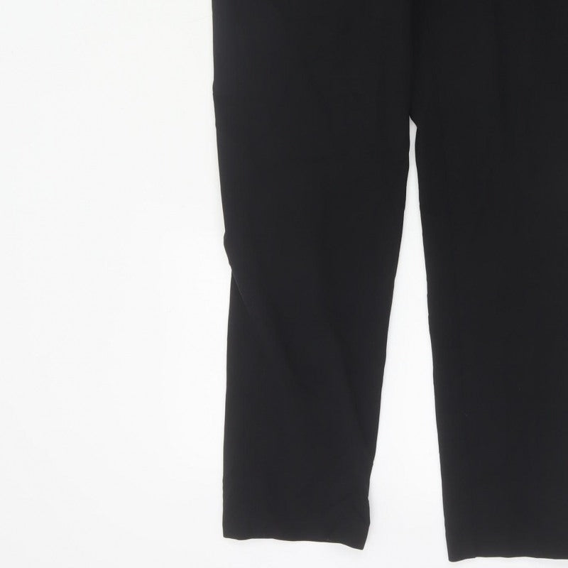 Marks and Spencer Women’s Black Size 10 Regular Tapered Dress Trousers