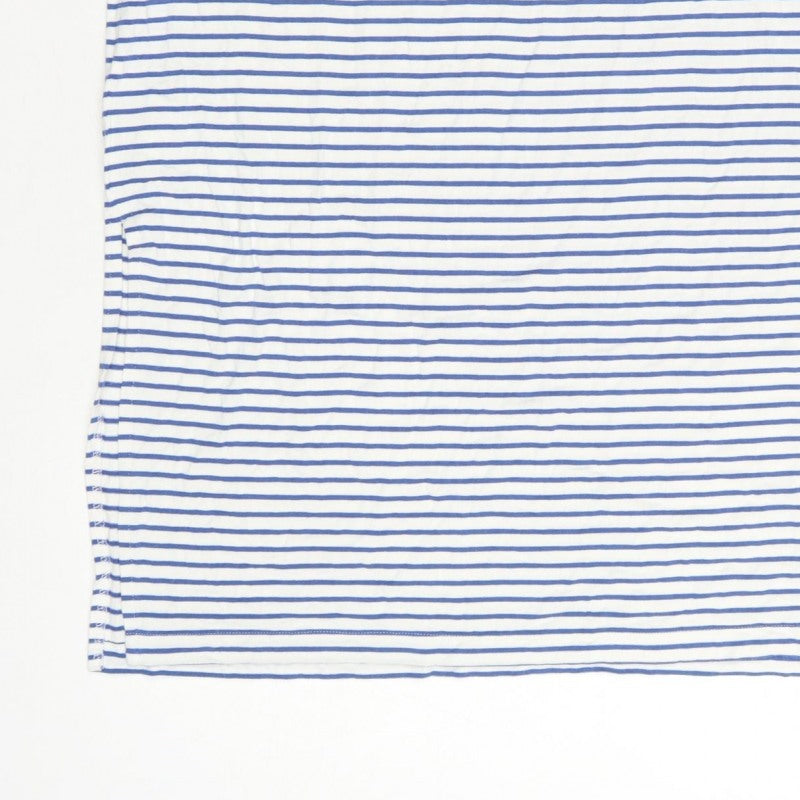 Laura Ashley Women Blue White UK 12 Striped Long Pencil Skirt
