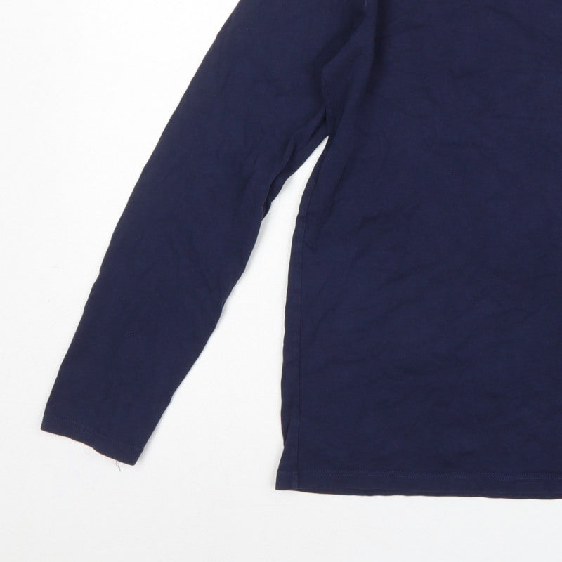 Lyle & Scott Boys Blue 14-15 Years Basic Long Sleeve Logo T-Shirt