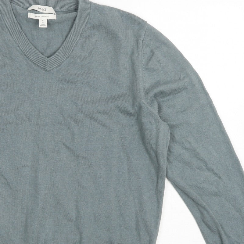 Additional view of Marks and Spencer Men’s Grey M V-Neck Pure Cotton jumper