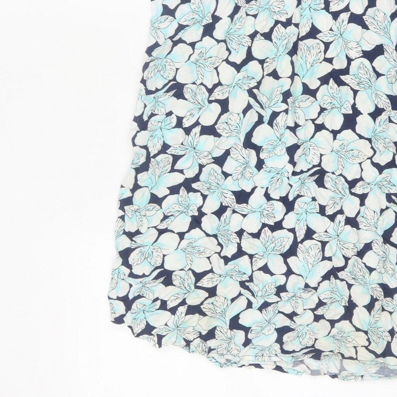 Gap Women’s Blue Floral V-Neck Sleeveless Camisole Tank Top M