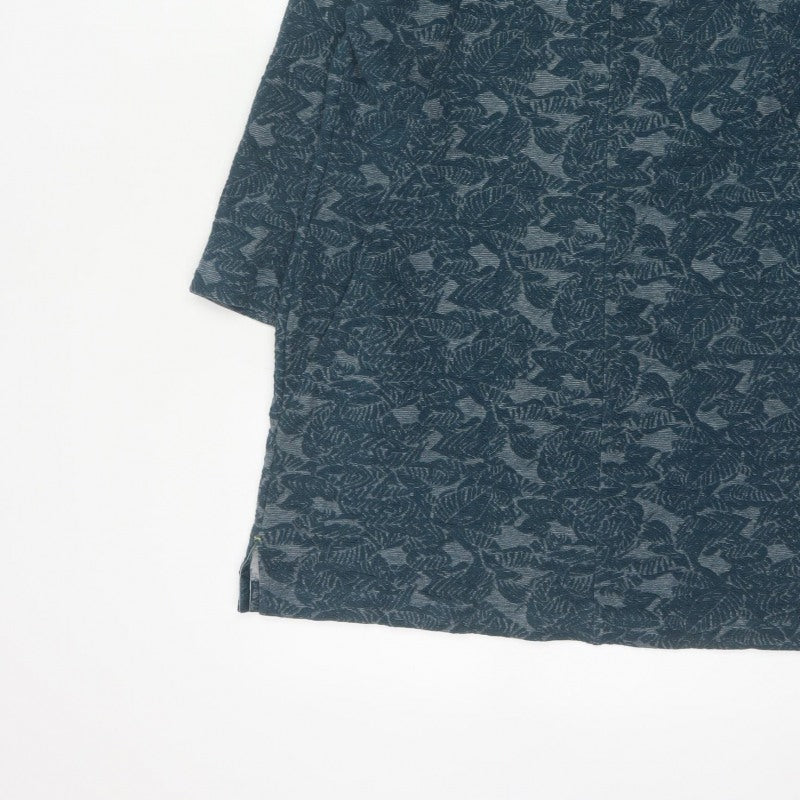 White Stuff Women Blue Floral Jersey Tunic Top UK 14 3/4 Sleeve