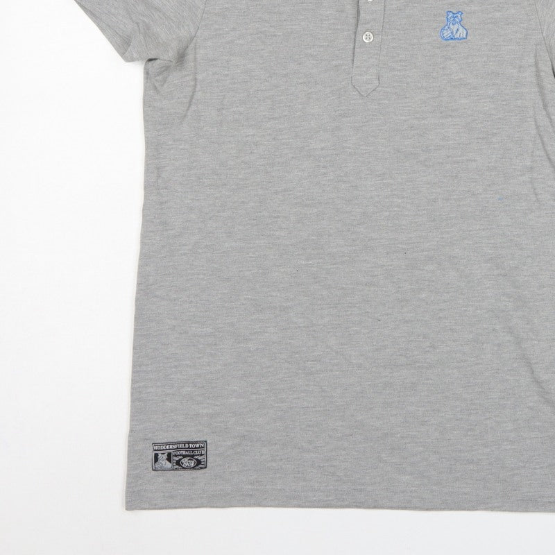 Additional view of Huddersfield Town Men’s Grey M Football Embroidered Polo Shirt