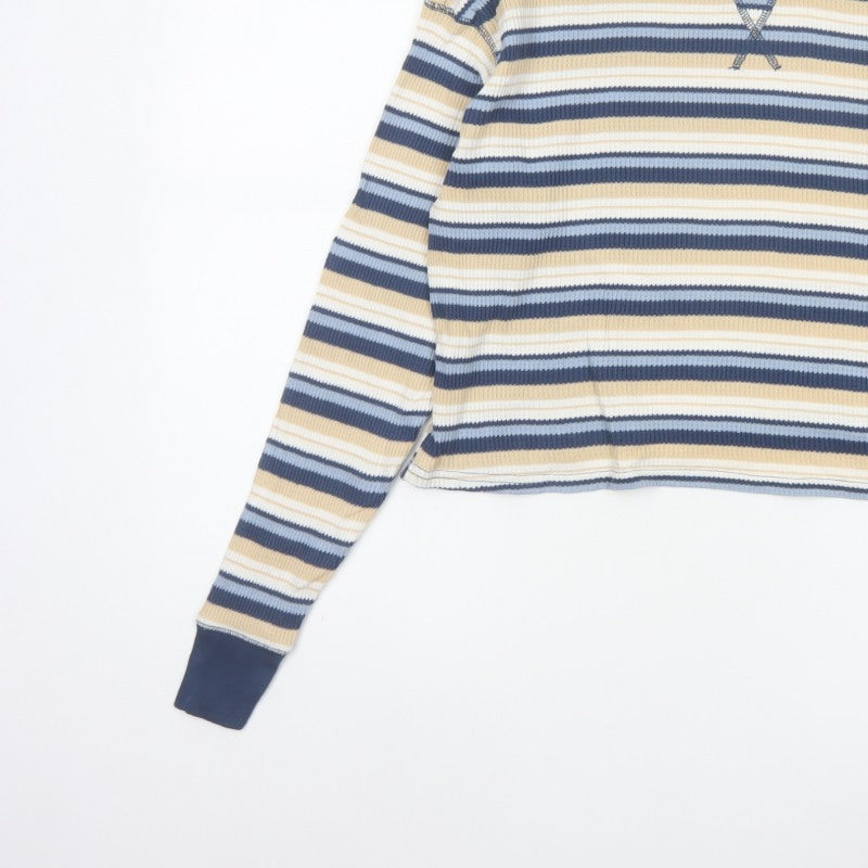 Urban Outfitters Women’s Multicoloured XS Cropped Striped Jersey Top