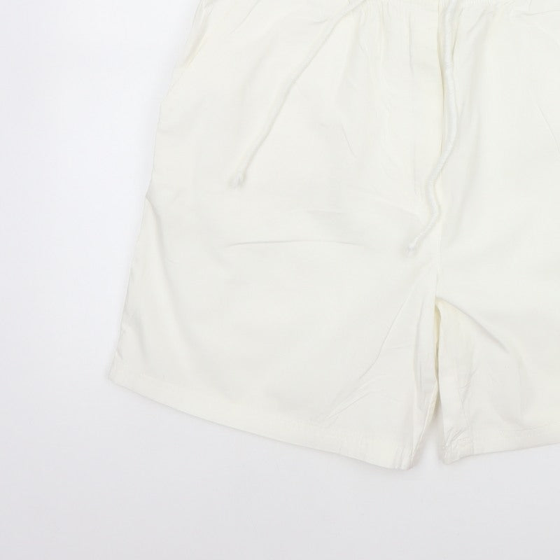 Marks & Spencer Women White UK 16 Cotton Utility Drawstring Shorts