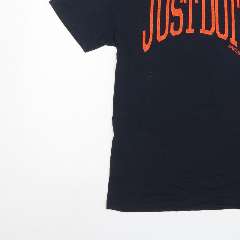 Nike Men's Black S Just Do It Graphic Print Regular Fit T-Shirt