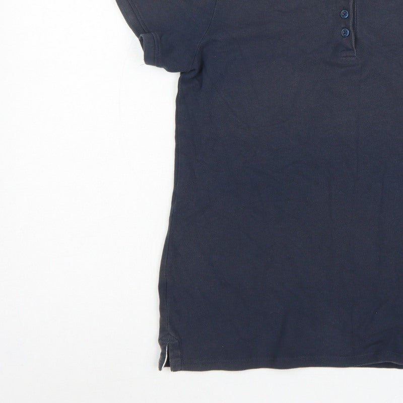 Crew Clothing Company Women’s Navy Size 12 Classic Cotton Polo Shirt