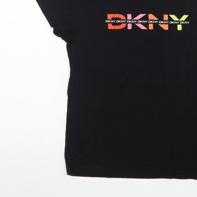 DKNY Jeans Women's Black M Jersey Graphic Logo T-Shirt