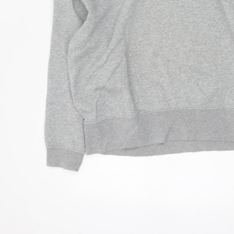Nike Men's Grey M Pullover Hoodie Logo Cotton Blend Sports