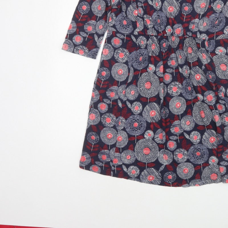 Weird Fish Women’s Multicoloured Floral Tunic Top Size 10 3/4 Sleeve