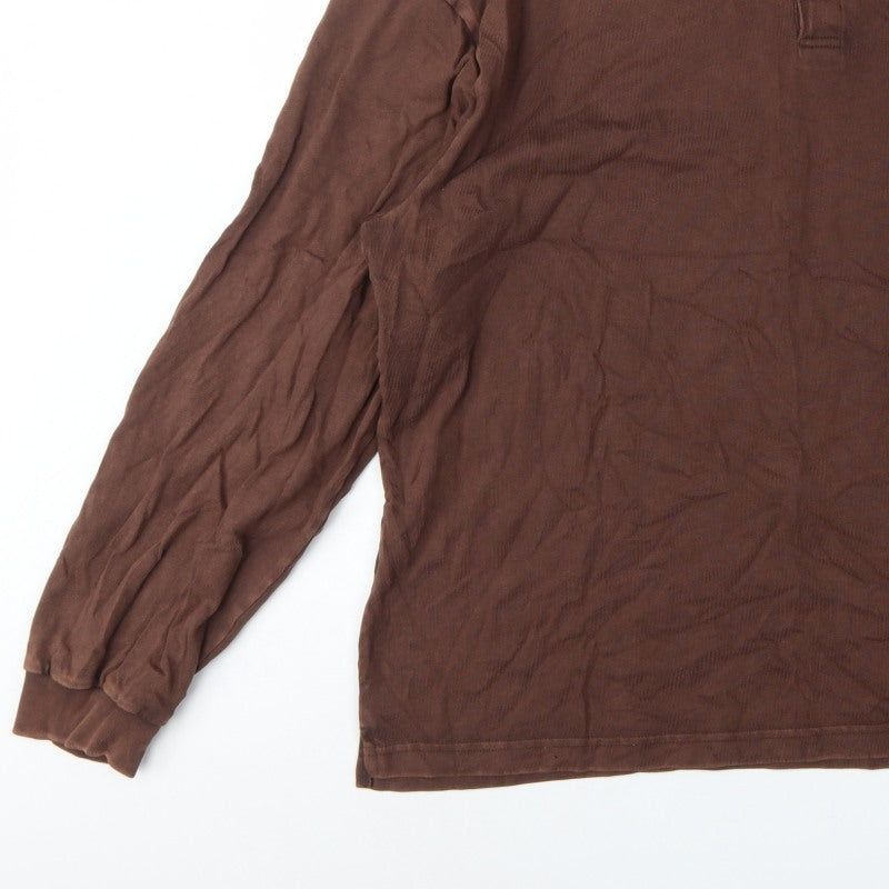 GAP Men’s Brown XL Long Sleeve Cotton Polo Shirt Classic