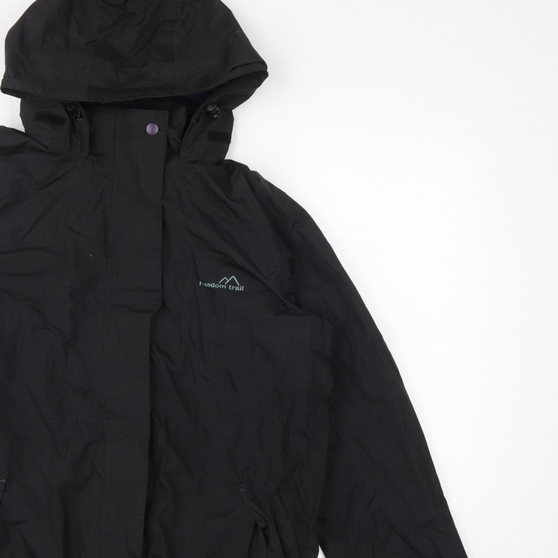Freedom Trail Women’s Black Size 16 Hooded Windbreaker Jacket