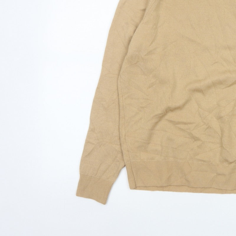 First Avenue Classics Women’s Beige Wool Mock Neck Jumper UK 12
