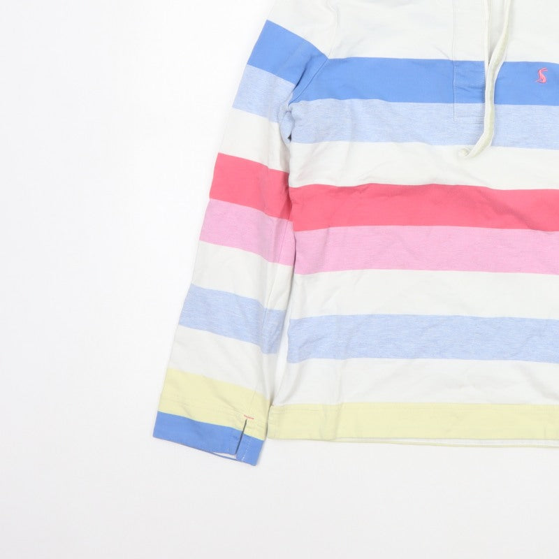 Joules Women’s Multicoloured Stripe 1/4 Zip Sweatshirt UK 8