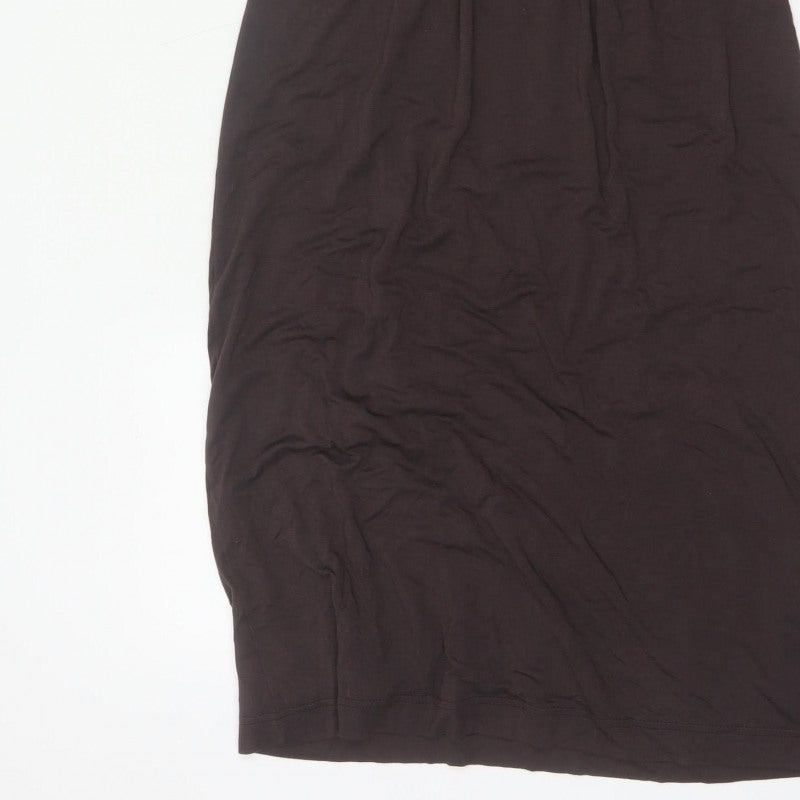 Tiffany Rose Women Brown Size 10 Maternity Lace V-Neck Pencil Dress