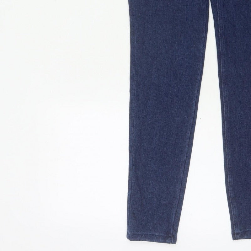 Marks and Spencer Women Blue Size 10 Regular Jeggings Skinny Stretch Denim