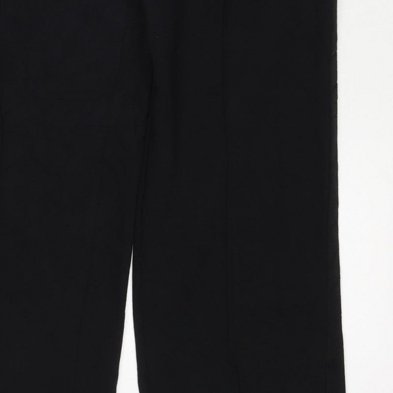 Marks and Spencer Women Black Size 14 Stretch Drawstring Trousers