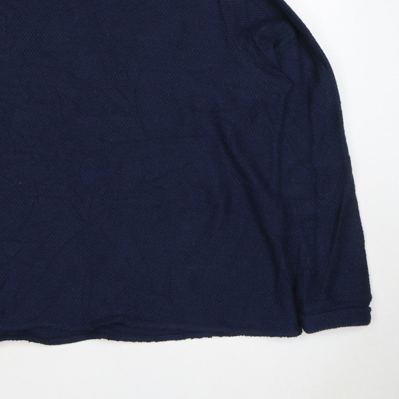 Mountain Warehouse Women Blue UK 16 Cable Knit Roll Neck Jumper Pockets