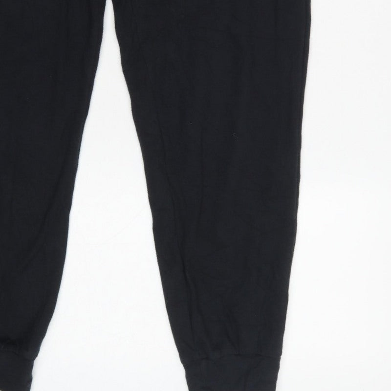 John Lewis Women’s Black Size 12 Jogger Trousers Drawstring Pockets