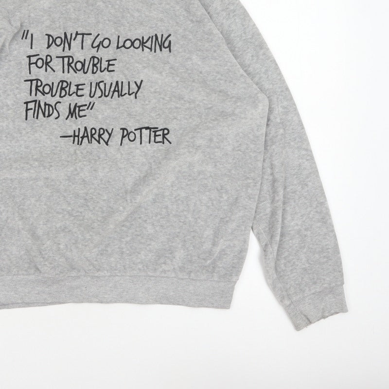 Harry Potter Women’s Grey UK 18 Pullover Quote Sweatshirt