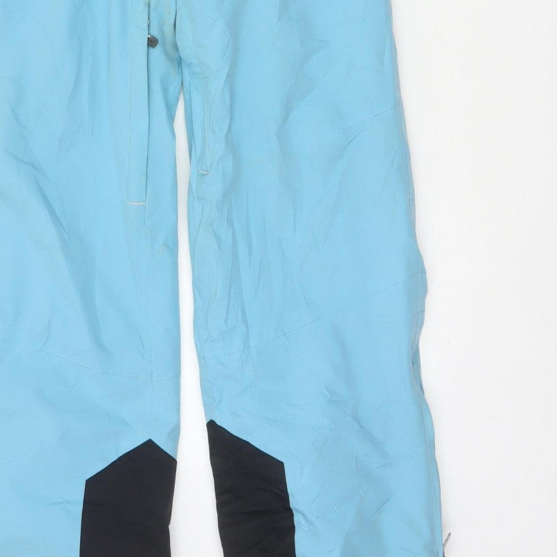 TOG24 Women Blue Ski Snow Pants Trousers UK 10 Waterproof Braces