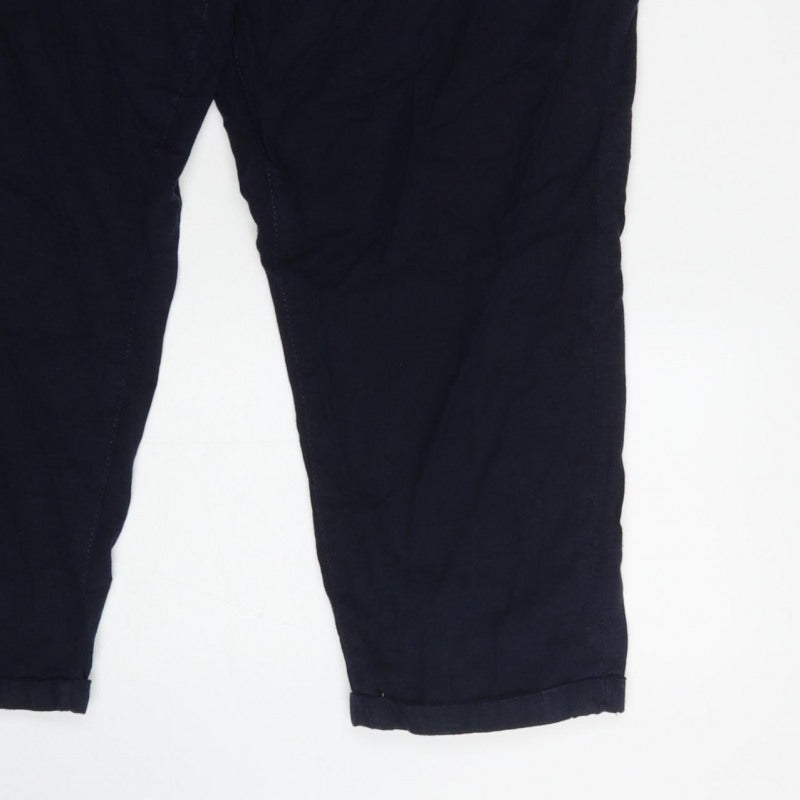 Principles Women Blue Size 18 Tapered Drawstring Jogger Trousers