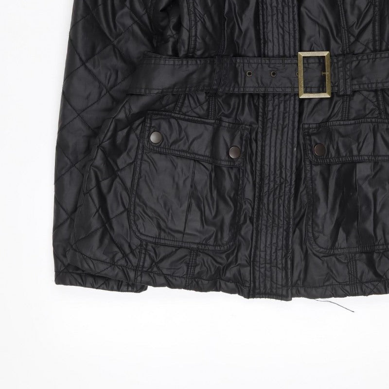 Marks & Spencer Women’s Black UK 12 Quilted Belted Puffer Jacket