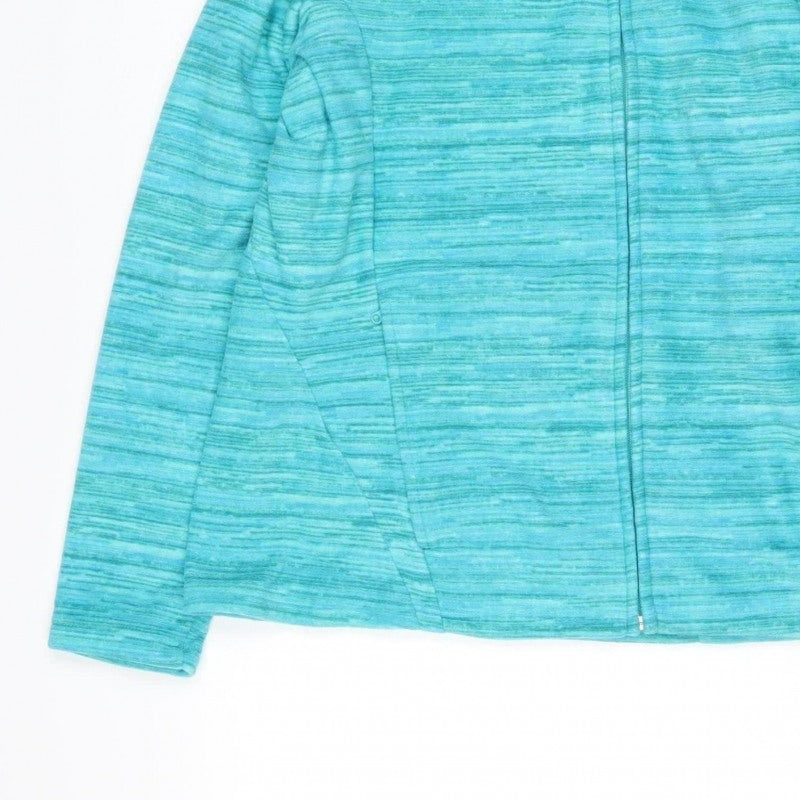 Quechua Women Blue 2XL Fleece Full Zip Hiking Jacket