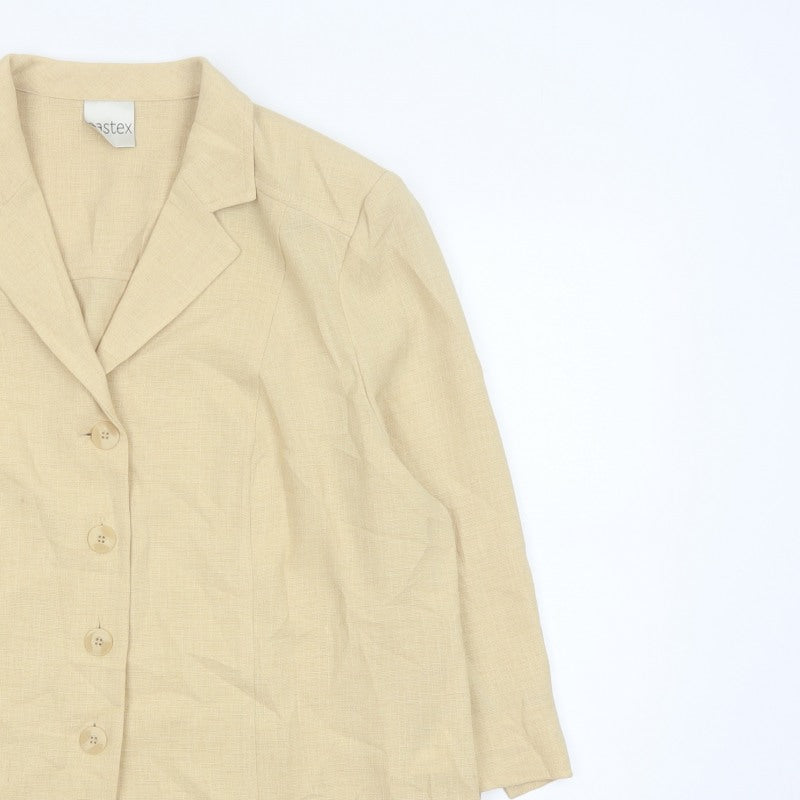 Eastex Women's Beige UK 16 100% Polyester 4 Button Blazer Jacket
