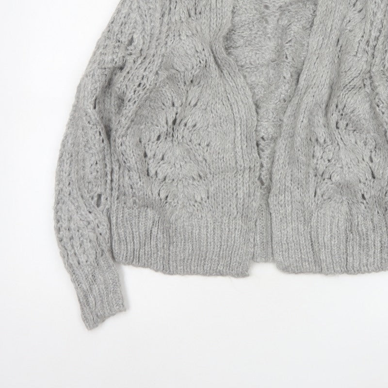 River Island Women’s Grey XS Chunky Open Knit Cardigan
