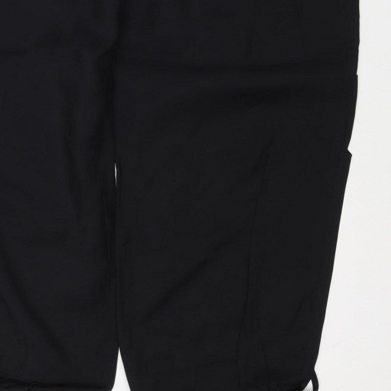 M&S Collection Women’s Black Size 16 Short Cargo Trousers Drawstring