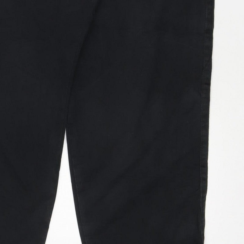 Marks & Spencer Women's Black Size 20 Regular Stretch Chino Trousers
