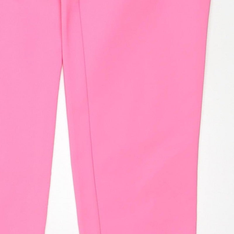 Marks and Spencer Women Pink Size 16 Straight Leg Stretch Trousers