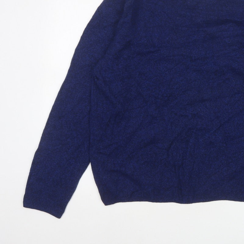 Marks and Spencer Men Blue XL Lambswool Crew Neck Pullover Jumper