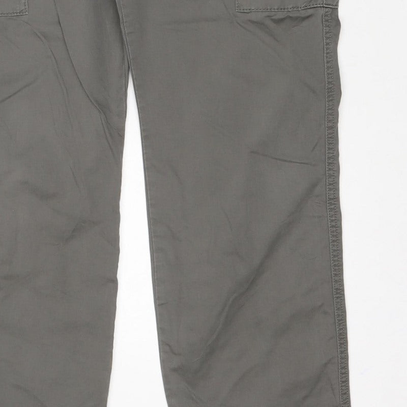 Marks and Spencer Men's Grey 30/31 Cargo Trousers Straight Leg